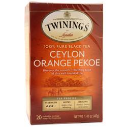 Twinings of London 100% Pure Black Tea Ceylon Orange Pekoe 20 pckts