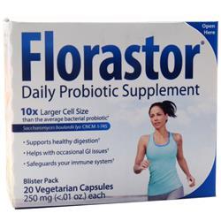 Florastor Daily Probiotic Supplement Blister Pack 20 vcaps