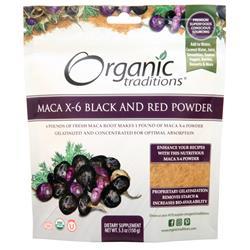 Organic Traditions Maca X-6 Black and Red Powder 5.3 oz