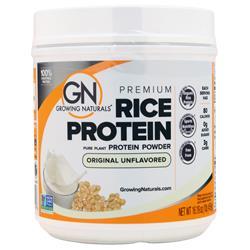 Growing Naturals Premium Rice Protein Original Unflavored 459 grams