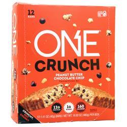 ONE Brands One Crunch Bar Peanut Butter Chocolate Chip 12 bars