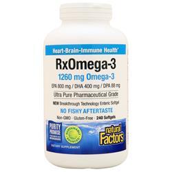 Natural Factors RxOmega-3 Ultra Pure Pharmaceutical Grade 240 sgels