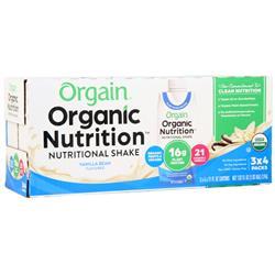 Orgain Organic Nutrition All-In-One Nutritional Shake RTD Vanilla Bean 12 pack