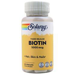 Solaray Biotin (5000mcg) (Two-stage, Timed-Release) 60 vcaps