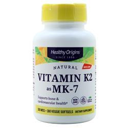 Healthy Origins Natural Vitamin K2 as MK-7 180 sgels