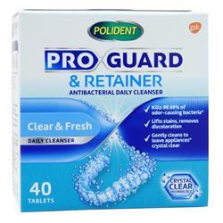 Polident Pro Guard & Retainer Antibacterial Daily Cleanser Clear & Fresh 40 tabs