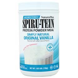 Natures Plus Spiru-Tein Protein Powder Meal - Simply Natural Unsweetened - Original Vanilla 1.62 lbs