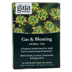 Gaia Herbs Gas & Bloating Herbal Tea 16 pckts
