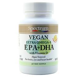 Spectrum Vegan Ultra Omega-3 EPA + DHA with Vitamin D Lemon 60 sgels