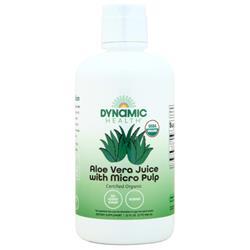 Dynamic Health Aloe Vera Juice with Micro Pulp (Certified Organic) 32 fl.oz