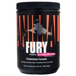 Universal Nutrition Animal Fury Powder - Preworkout Formula Watermelon 492 grams