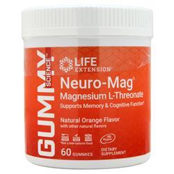 Life Extension Gummy Science Neuro-Mag Magnesium L-Threonate Natural Orange 60 gummy