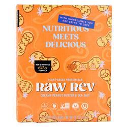 Raw Indulgence Raw Rev Plant-Based Protein Bar Creamy Peanut Butter & Sea Salt 12 bars