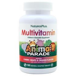 Natures Plus Animal Parade Childrens Chewable Multivitamin Cherry, Grape & Orange 180 tabs
