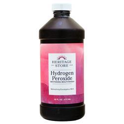 Heritage Store Hydrogen Peroxide Whitening Mouthwash Refreshing Eucalyptus Mint 16 fl.oz