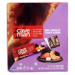 Caveman Foods Nutrition Bar Dark Choc Cashew Almond 12 bars