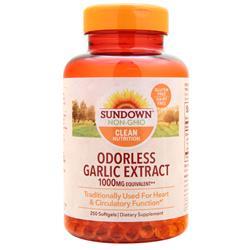 Sundown Naturals Odorless Garlic Extract (1000mg) 250 sgels