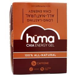 Huma Products Chia Energy Gel - 100% All Natural Chocolate - 1x Caffeine 24 pckts