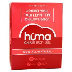 Huma Products Chia Energy Gel - 100% All Natural Raspberries - 1x Caffeine 24 pckts