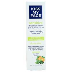 Kiss My Face Sensitive Fluoride-Free Gel Toothpaste Citrus Mint 4.5 oz