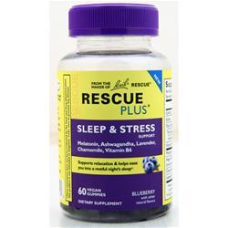Bach Flower Remedies Rescue Plus Sleep & Stress Support Gummy Blueberry 60 gummy