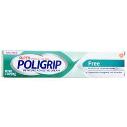 Poligrip Super Poligrip Denture Adhesive Cream Free 2.4 oz