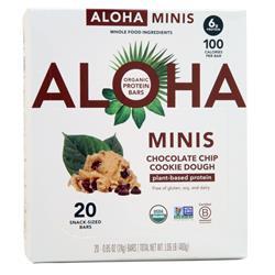 Aloha Organic Protein Mini Bar - Plant Based Chocolate Chip Cookie Dough 20 bars