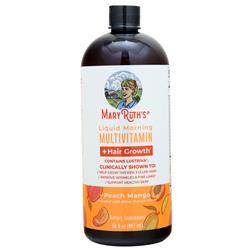 MaryRuths Liquid Morning Multivitamin + Hair Growth Peach Mango 30 fl.oz