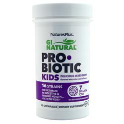 Natures Plus GI Natural Probiotic Kids Mixed Berry 30 chews