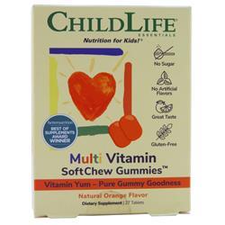Childlife Multi Vitamin SoftChew Gummies Natural Orange 27 tabs