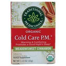 Traditional Medicinals Organic Seasonal Wellness Tea Cold Care P.M. - Meadowsweet Cinnamon 16 pckts