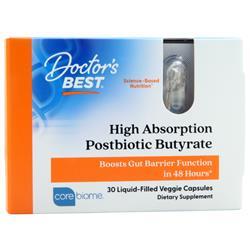Doctors Best High Absorption Postbiotic Butyrate 30 lcaps
