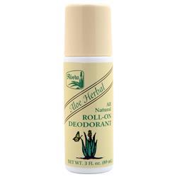 Alvera All Natural Roll-On Deodorant Aloe Herbal 3 fl.oz