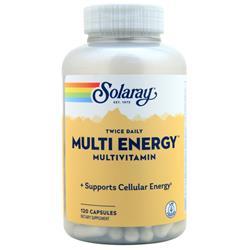 Solaray Twice Daily Multi Energy Iron Free 120 caps