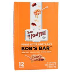 Bobs Red Mill Bobs Bar Peanut Butter, Honey & Oats 12 bars