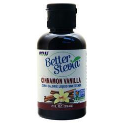 Now Better Stevia Zero-Calorie Liquid Sweetener Cinnamon Vanilla 2 fl.oz
