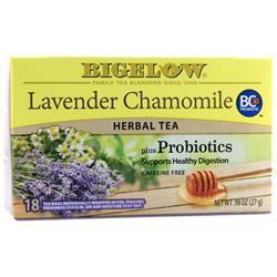Bigelow Tea Herbal Tea Lavender Chamomile plus Probiotics 18 pckts