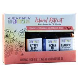 Aura Cacia Island Retreat Pure Essential Oil Blends Kit 1 kit