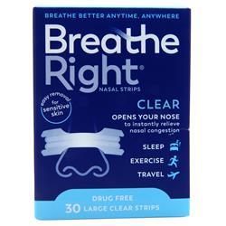 Breathe Right Nasal Strips Clear Large 30 strip