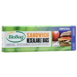 BioBag Sandwich Resealable Bags 25 count