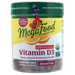 Megafood Vitamin D3 Gummies Mixed Fruit 70 gummy