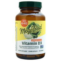 Megafood Vitamin D3 (5000IU) with K & K2 120 caps