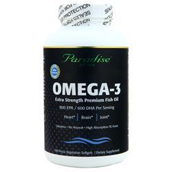 Paradise Herbs Omega-3 Extra Strength Premium Fish Oil 180 sgels