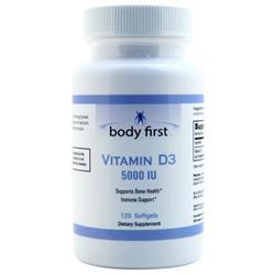 Body First Vitamin D3 (5000IU) 120 sgels