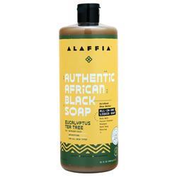 Alaffia Authentic African Black Soap Eucalyptus Tea Tree 32 fl.oz