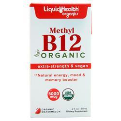 Liquid Health Organic Methyl B12 Liquid (5000mcg) Watermelon 2 fl.oz