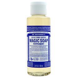 Dr. Bronners 18-in-1 Pure-Castile Magic Soap Peppermint 3.4 fl.oz