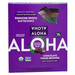 Aloha Organic Protein Bar - Plant Based Chocolate Fudge Brownie 12 bars