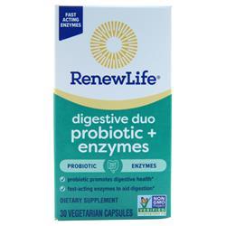 Renew Life Digestive Duo Probiotic + Enzymes 30 vcaps