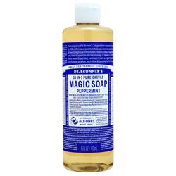 Dr. Bronners Pure-Castile Magic Soap Peppermint 16 fl.oz